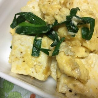 ニラ玉豆腐